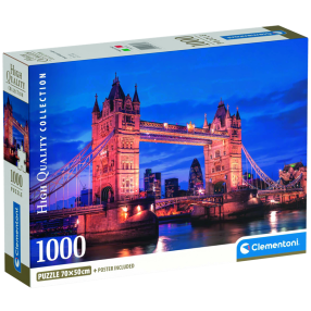 Clementoni 39772 - Puzzle 1000 Tower bridge at night