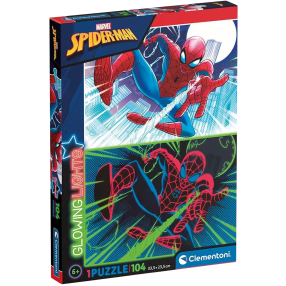 Clementoni - Svítící puzzle Marvel: Spider-Man 104 dílků