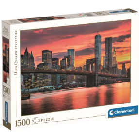 Clementoni 31693 - Puzzle Řeka East River za soumraku, USA 1500 dílků
