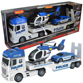 CITY SERVICE CAR - 1:12 Policejní tahač s vrtulníkem a autem