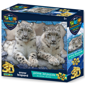 PRIME 3D PUZZLE - GES Sněžní leopardi 100 dílků