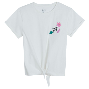 COOL CLUB - Dívčí tričko s krátkým rukávem BÍLÉ vel.146
