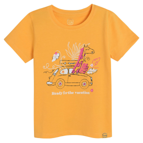 COOL CLUB - Dívčí tričko s krátkým rukávem ORANŽOVÉ vel.116