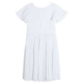 COOL CLUB - Dívčí šaty krátký rukáv BÍLÉ vel.134