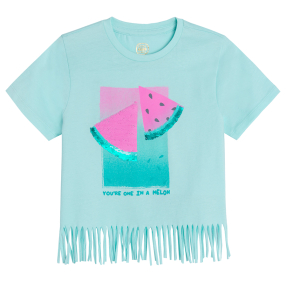 COOL CLUB - Dívčí tričko s krátkým rukávem TYRKYSOVÁ vel.98
