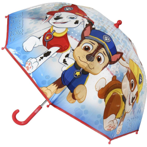 Cerdá - Dětský manuální deštník Tlapková patrola průsvitný