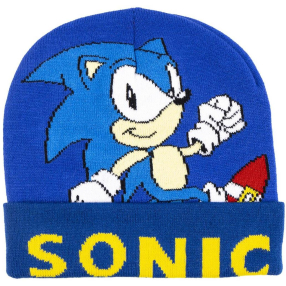 Cerdá - Zimní dětská čepice Sonic modrá