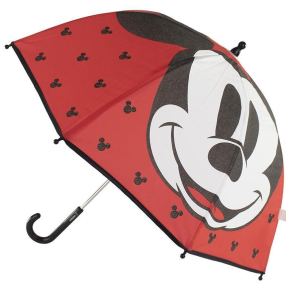 Cerdá - Dětský manuální deštník Mickey červený