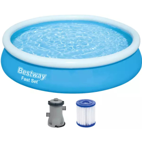 BESTWAY 57274 - Nadzemní bazén kruhový 366 x 76 cm + kartušová filtrace