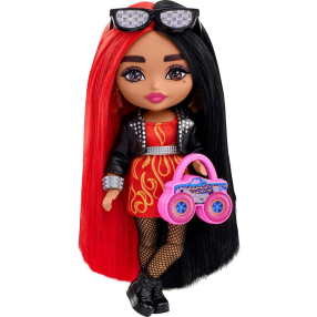 Barbie Extra Minis - Červeno-černé vlasy