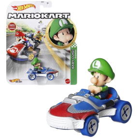 Hot Wheels MARIO KART angličák - Baby Luigi Sneeker Vehicle