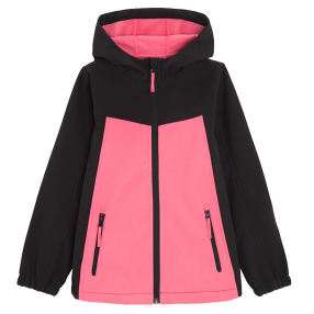 COOL CLUB - Dívčí bunda černo-růžová vel. 170