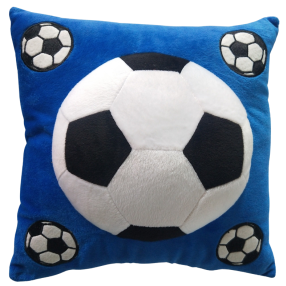 Polštář Fotbal modrý 35 cm
