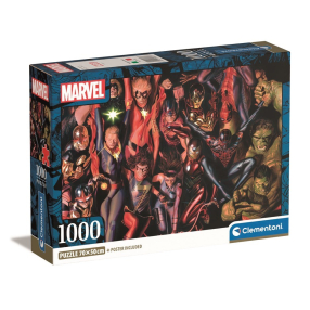 Clementoni - Puzzle 1000 Marvel - Compact