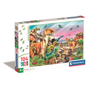 Clementoni 25768 - Puzzle 104 země dinosaurů