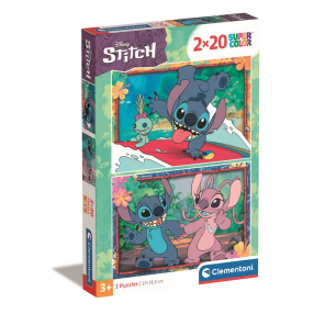 Clementoni 24809 - Puzzle 2x20 Disney Stitch