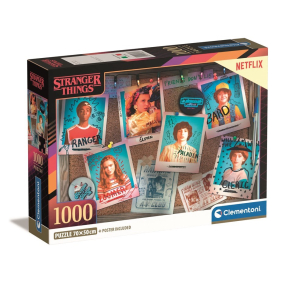 Clementoni 39860 - Puzzle 1000 Stranger Things Compact nástěnka