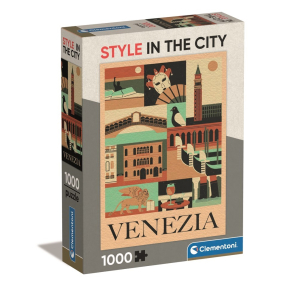 Clementoni 39846 - Puzzle 1000 Style in the city Benátky Compact box