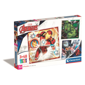 Clementoni - Puzzle 3x48 Square Marvel Avengers