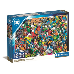 Clementoni 39863 - Puzzle 1000 Impossible DC Comics - Compact