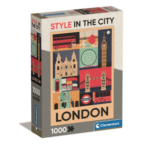 Clementoni 39844 - Puzzle 1000 Style in the city Londýn Compact box