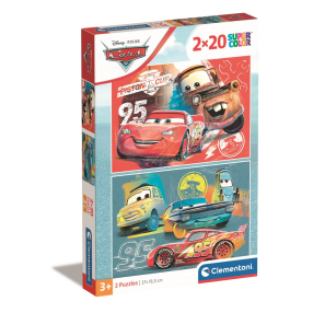 Clementoni 24808 - Puzzle 2x20 Cars Disney