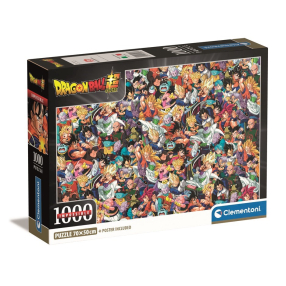 Clementoni - Puzzle 1000 Impossible Dragon Ball - Compact