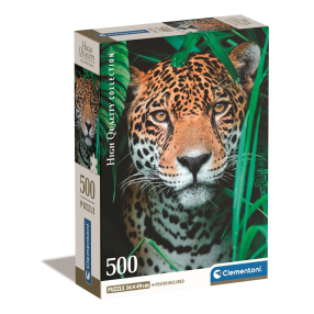 Clementoni 35541 - Puzzle 500Jaguar v džungli Compact