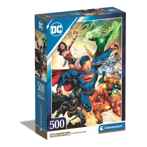 Clementoni - Puzzle 500 DC Comics Compact box