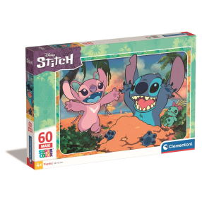 Clementoni - Puzzle 60 maxi Disney Stitch