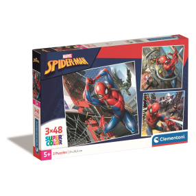Clementoni 25316 - Puzzle 3x48 Square Marvel Spider-Man
