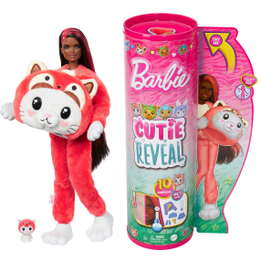 Barbie Cutie Reveal Barbie v kostýmu - Kotě v červeném kostýmu pandy