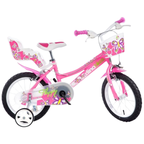 DINO Bikes - Dětské kolo 16" - Růžové 2017