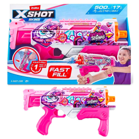 ZURU X-SHOT Vodní pistole Skins - Hyperload Fast fill - růžová
