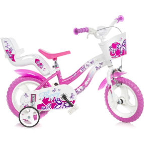 DINO Bikes - Dětské kolo 12" - Růžové 2024