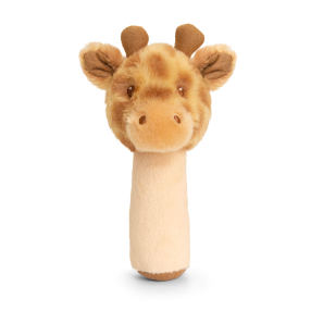 KEEL SE6718 - Plyšové chrastítko žirafa 14 cm