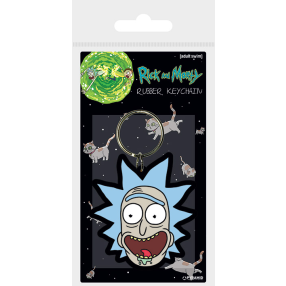 EPEE merch - Klíčenka gumová, Rick and Morty - Rick crazy smile