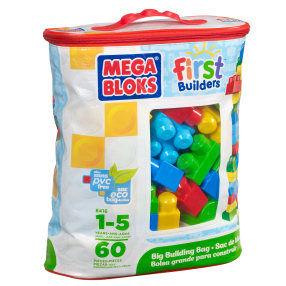 Mega Bloks Kostky v plastovém pytli kluci, 60 kostek