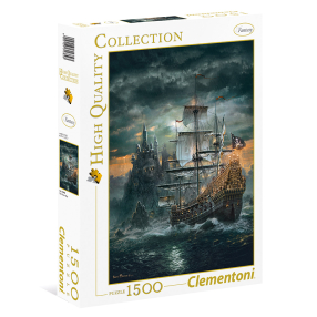 Clementoni - Puzzle 1500 Pirátská loď
