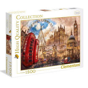 Clementoni - Puzzle 1500 Londýn-Vintage