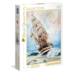 Clementoni 39415 - Puzzle 1000 Plachetnice-Amerigo Vespucc