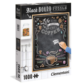 Clementoni 39466 - Puzzle Black Board 1000 Kafe