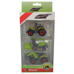 SPARKYS - Set zemědělských strojů: traktor, kombajn, traktor s čelním nakladačem 1:64