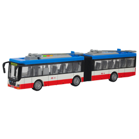 CITY SERVICE CAR - Trolejbus kloubový červeno-modrý 1:16
