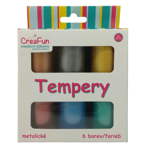 CreaFun - Tempery metalické 6 barev