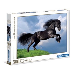 Clementoni - Puzzle 500 Černý kůň