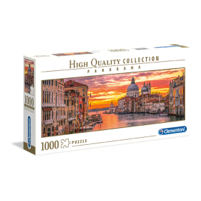 Clementoni - Puzzle Panorama 1000 Grand Kanal -Benátky