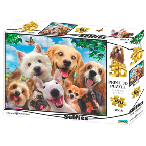 PRIME 3D PUZZLE - Pes Selfie 500 dílků
