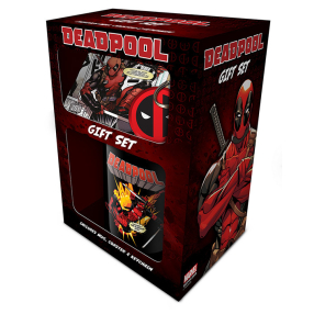 EPEE merch - Deadpool - Dárkový set hrnek, klíčenka a tácek