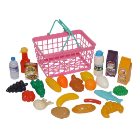 SPARKYS - Nákupní košík + potraviny ze supermarketu 25 ks